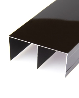 3.ПАРТНЕР Направляющая верхняя двухполоз., бронза глянец (шоколад) (5,8м)